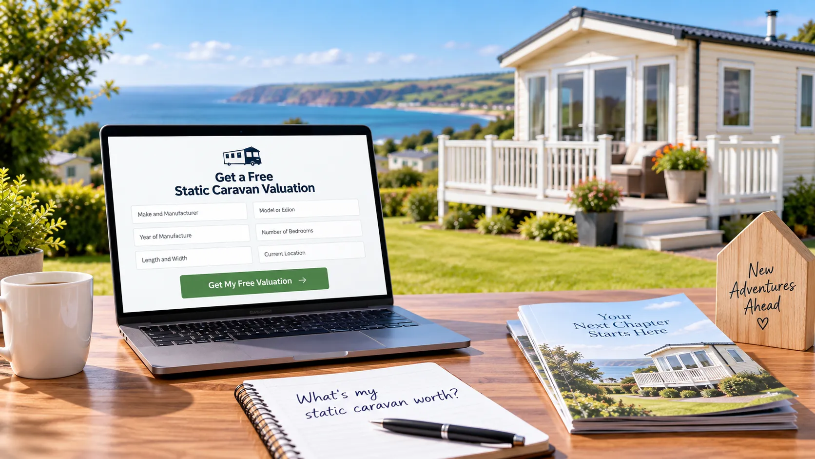 Free static caravan valuation online with a static caravan at a UK holiday park